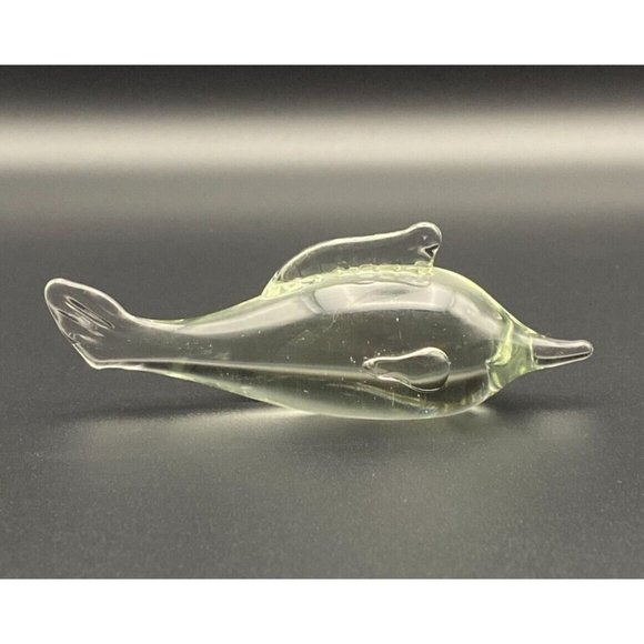 Blown Glass Marlin Figurine Paperweight Handmade Ngwenya Glass Small Clear - Picture 1 of 6